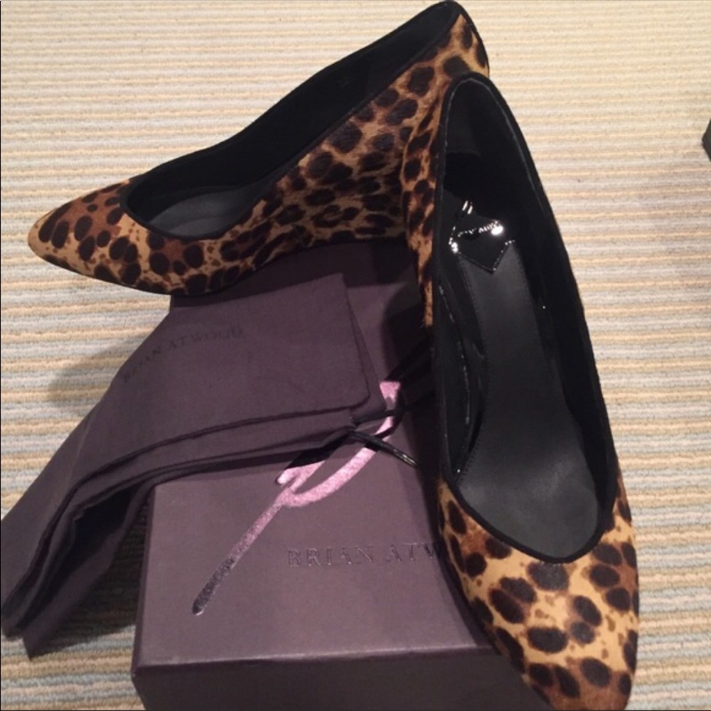 Brian Atwood leopard wedges